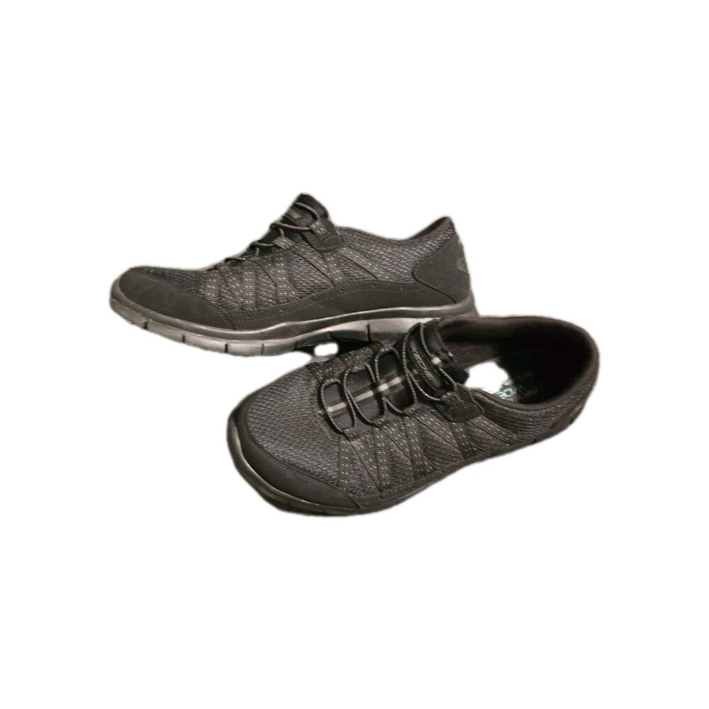 Skechers Womens Gratis Strolling Black Running walking Shoes Sneakers Sz 9 wide